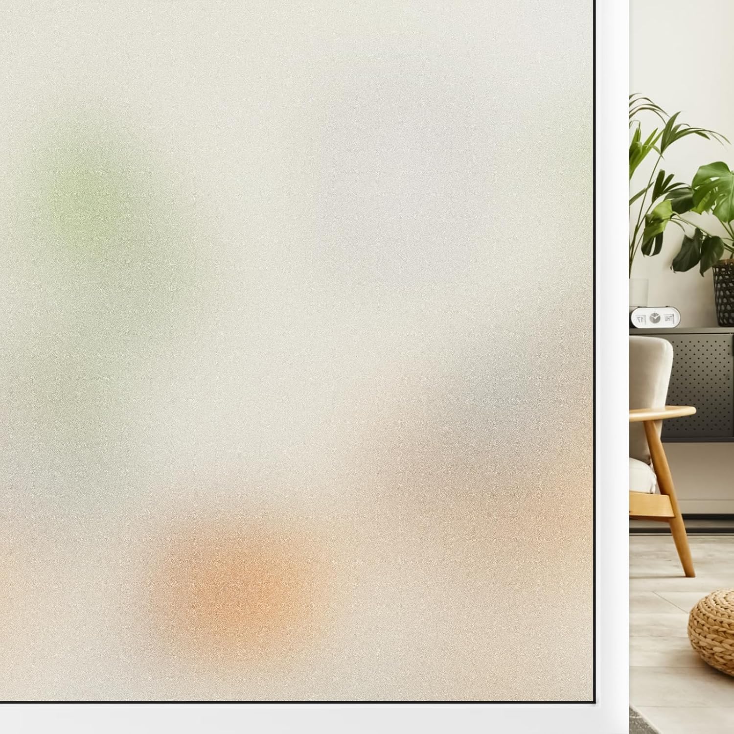 Folia okienna z matowego szkła anty-UV – samoprzylepna folia okienna – nieprzezroczysta i wielokrotnego użytku – do użytku w biurze i domu – 30 x 200