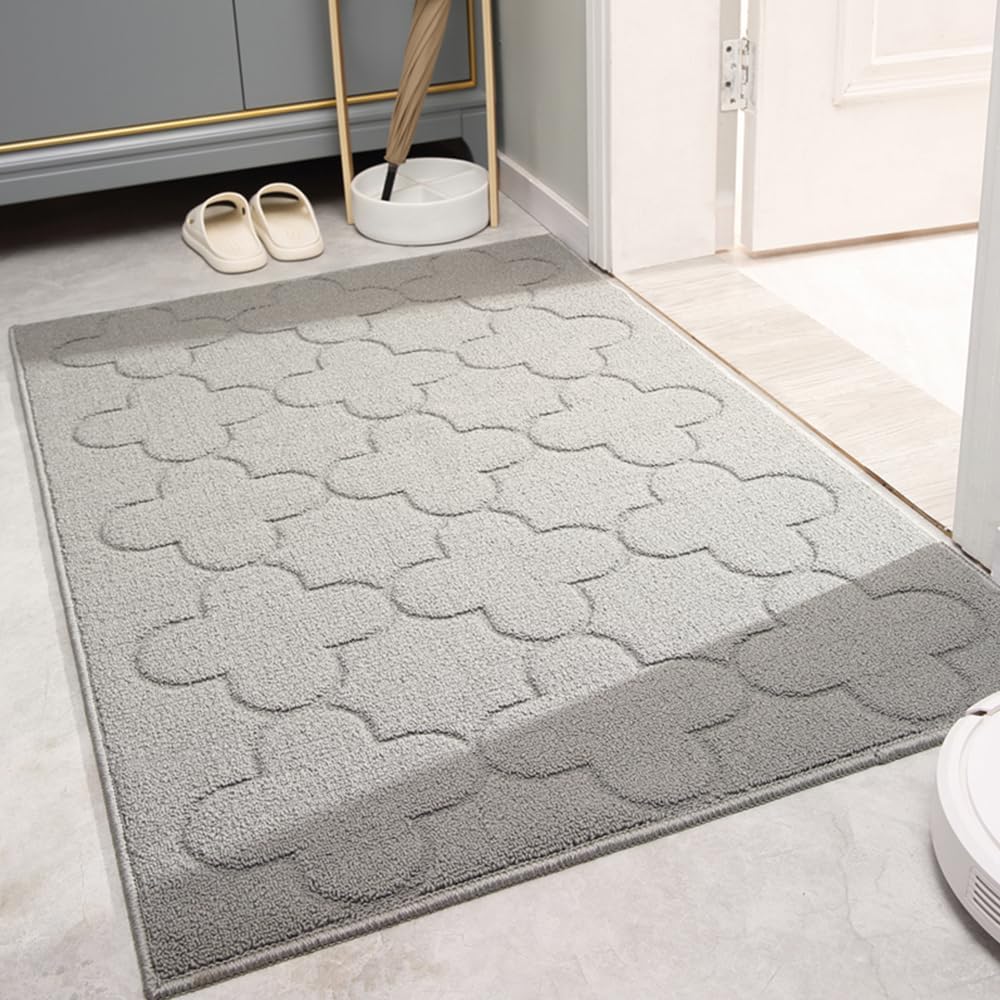 Tapis D'Entrée Lavable 50x80 Cm Motif Papillon - Antidérapant Pour Intérieur, Cuisine, Balcon - Surface Douce Sans Poils - 12