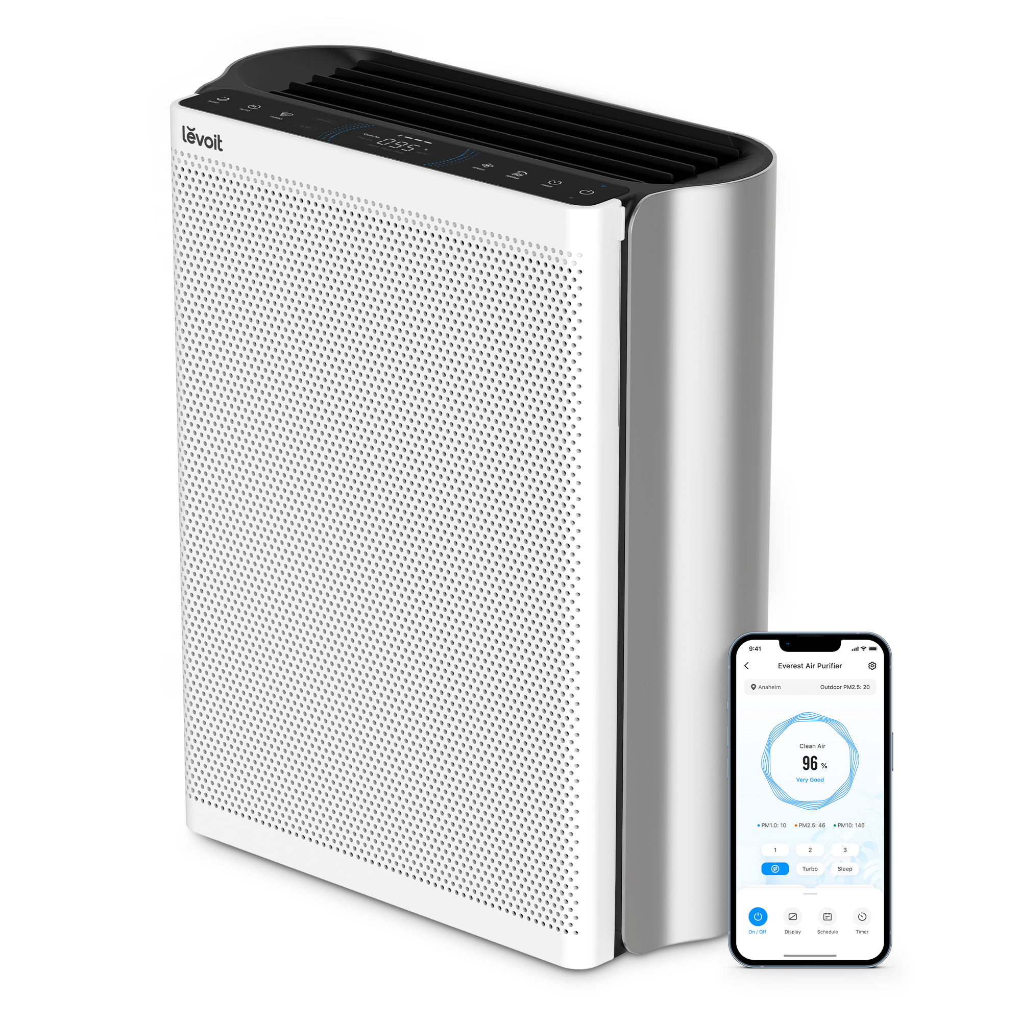 LEVOIT Core Mini Purificatore D'Aria 7W Con Filtro HEPA – Silenzioso 25 DB, 3 Velocità, Anti Allergeni E Peli Animali – Ideale Per Camera Da Letto
