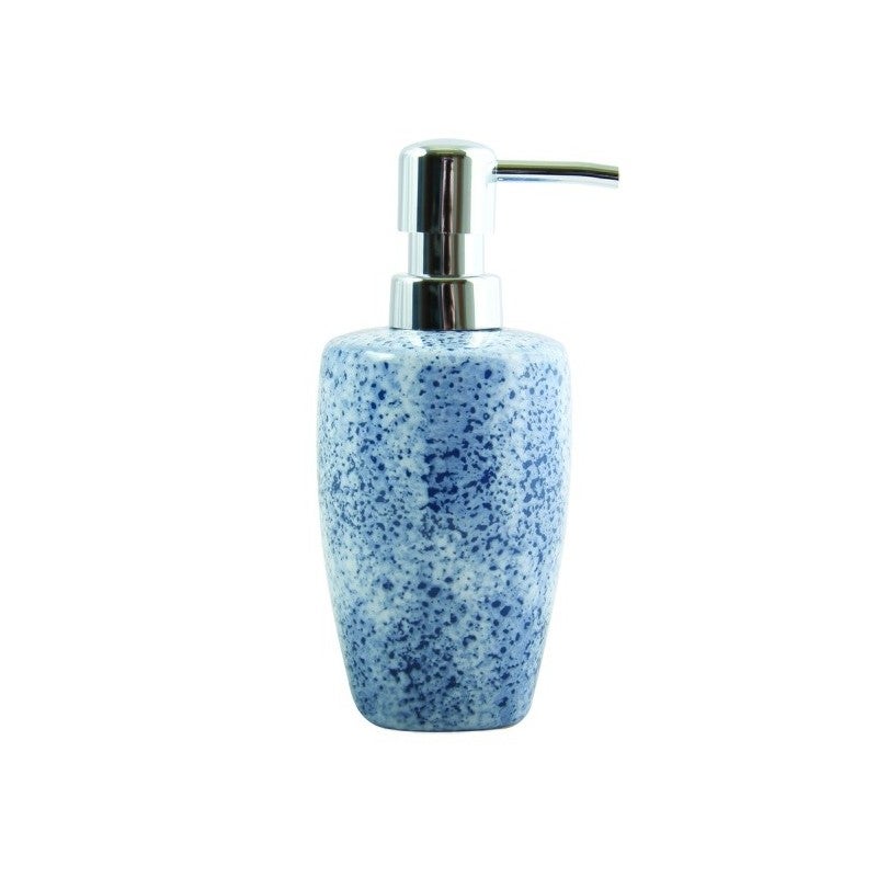 Distributeur De Savon Céramique MSV Amadora – Design Bleu Et Blanc, élégant Et Pratique Pour Salle De Bain Ou Cuisine - 3