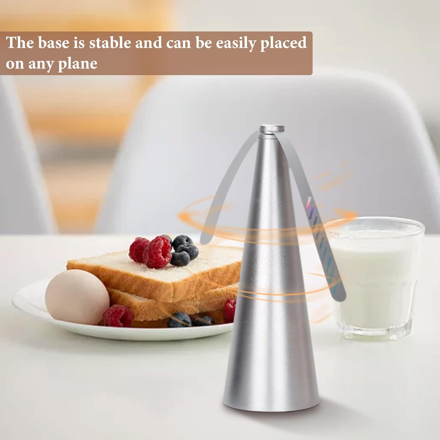 Lot de 2 Ventilateur Anti-Mouche - Hélice anti-mouches pour table d'extérieur - pour éloigner les mouches et les insectes de la nourr - argent - 3