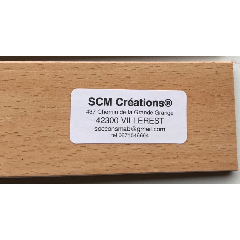 SCM Créations Lot De 6 Lattes De Lit Hêtre 7 Plis - 79x5.3x0.8cm + 12 Embouts Clipsables - Fabriqué En France