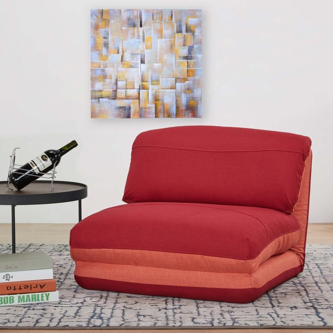 Mendler Poltrona letto pouf relax morbido imbottito HWC-E68 trasformabile tessuto - grigio chiaro Mendler Poltrona letto pouf relax morbido imbottito HWC-E68 trasformabile tessuto - grigio chiaro