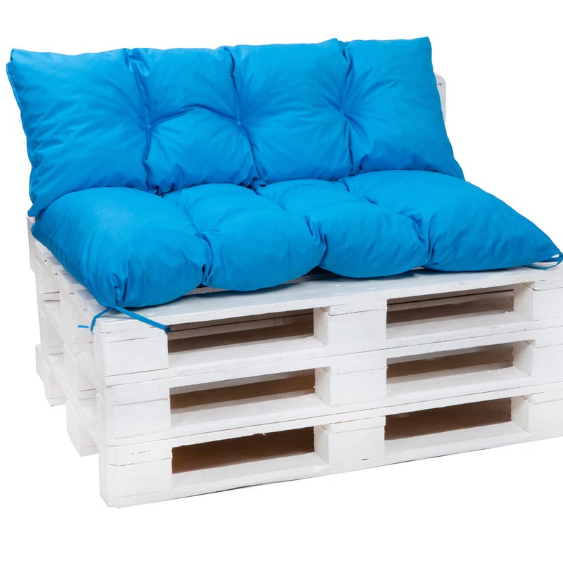 Poduszka ogrodowa na paletę 120x50x40cm poduszka na meble ogrodowe niebieska, poduszka na balkon taras, poducha ogrodowa na meble z palet