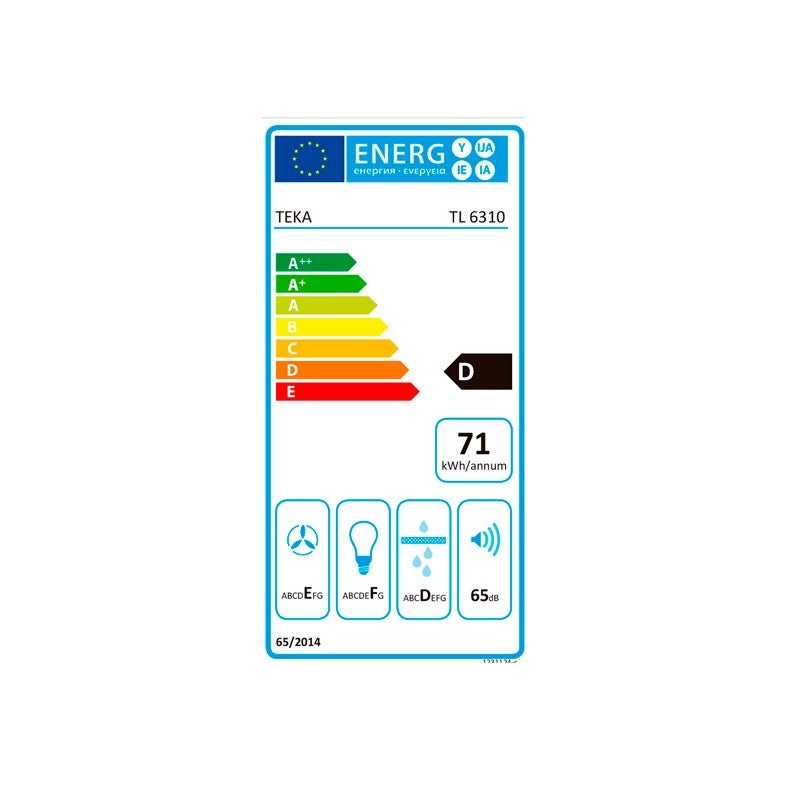 Extrator Convencional Teka TL6310W 60 cm 332 m3/h 65 dB 231W - 3