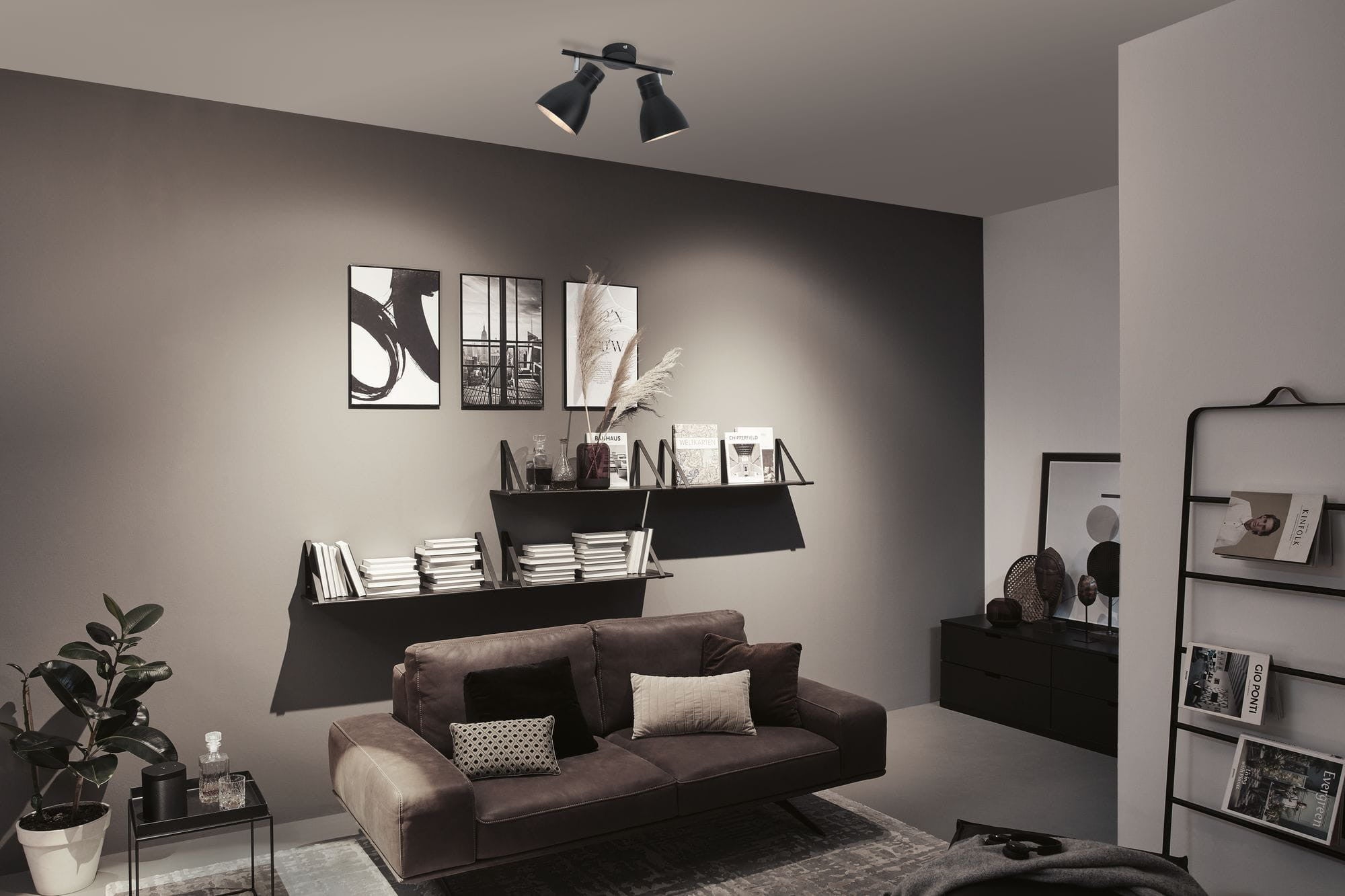 Spotlight Davy E27 230V max. 2x20W gradable Noir - 3