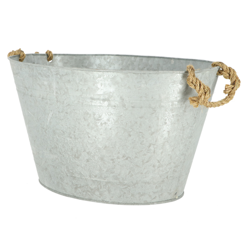 Jardinière bassine en zinc patiné Esschert Design - 2