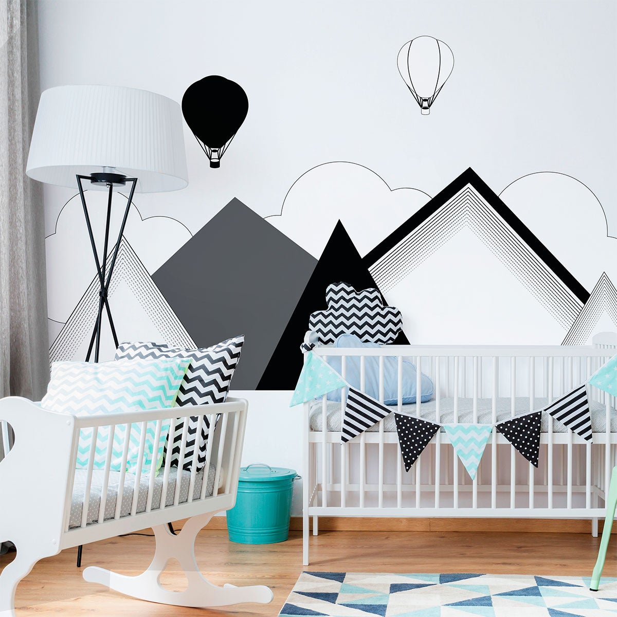 Adesivo bambino giganti montagne scandinave Nordkapp - Sticker adesivo - adesivi murali - 100x135cm - 4