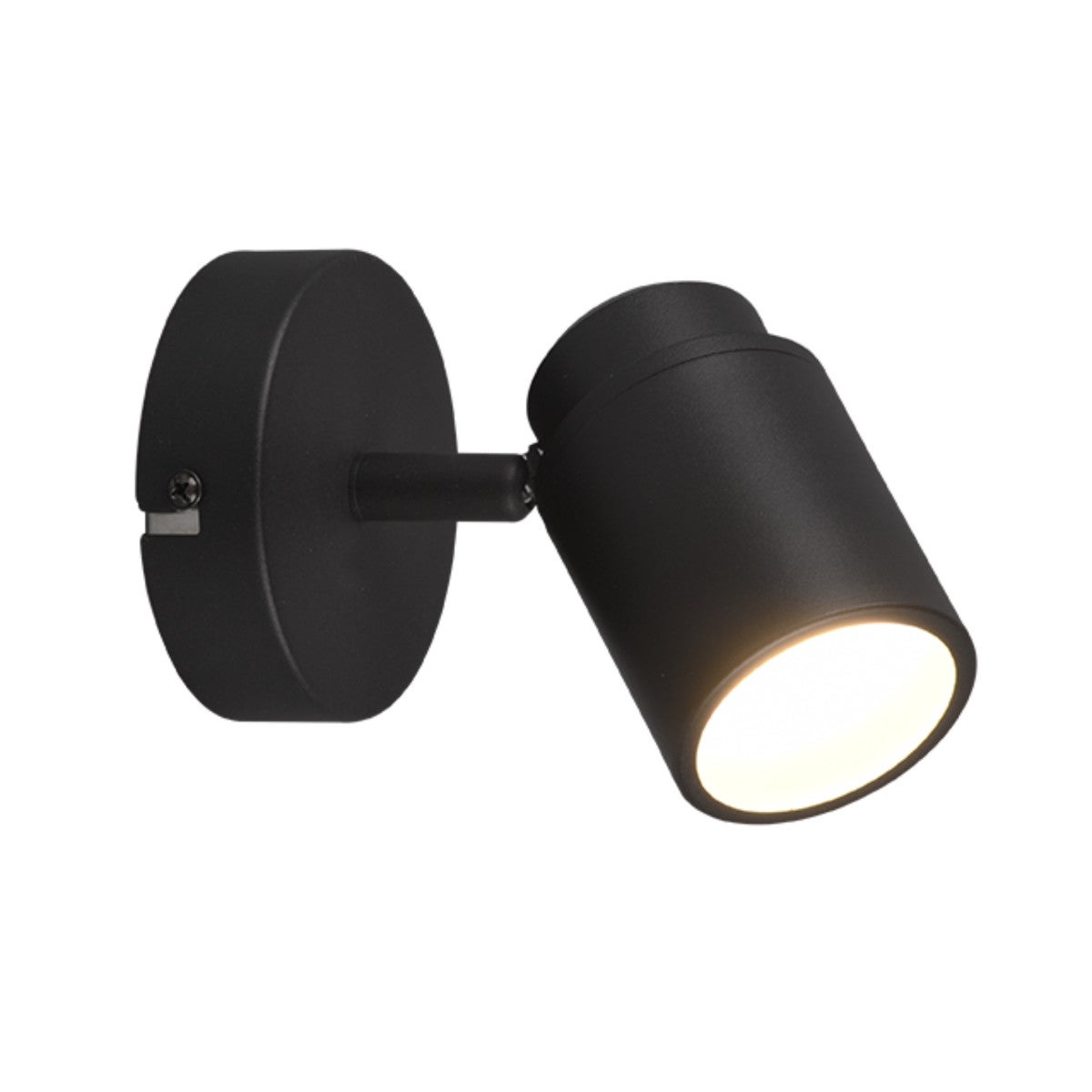 Kinkiet ścienny Angelo czarny 1xGU10x5W do łazienki wym: 15,5 x 10,5 x 9 cm metal IP44 Trio