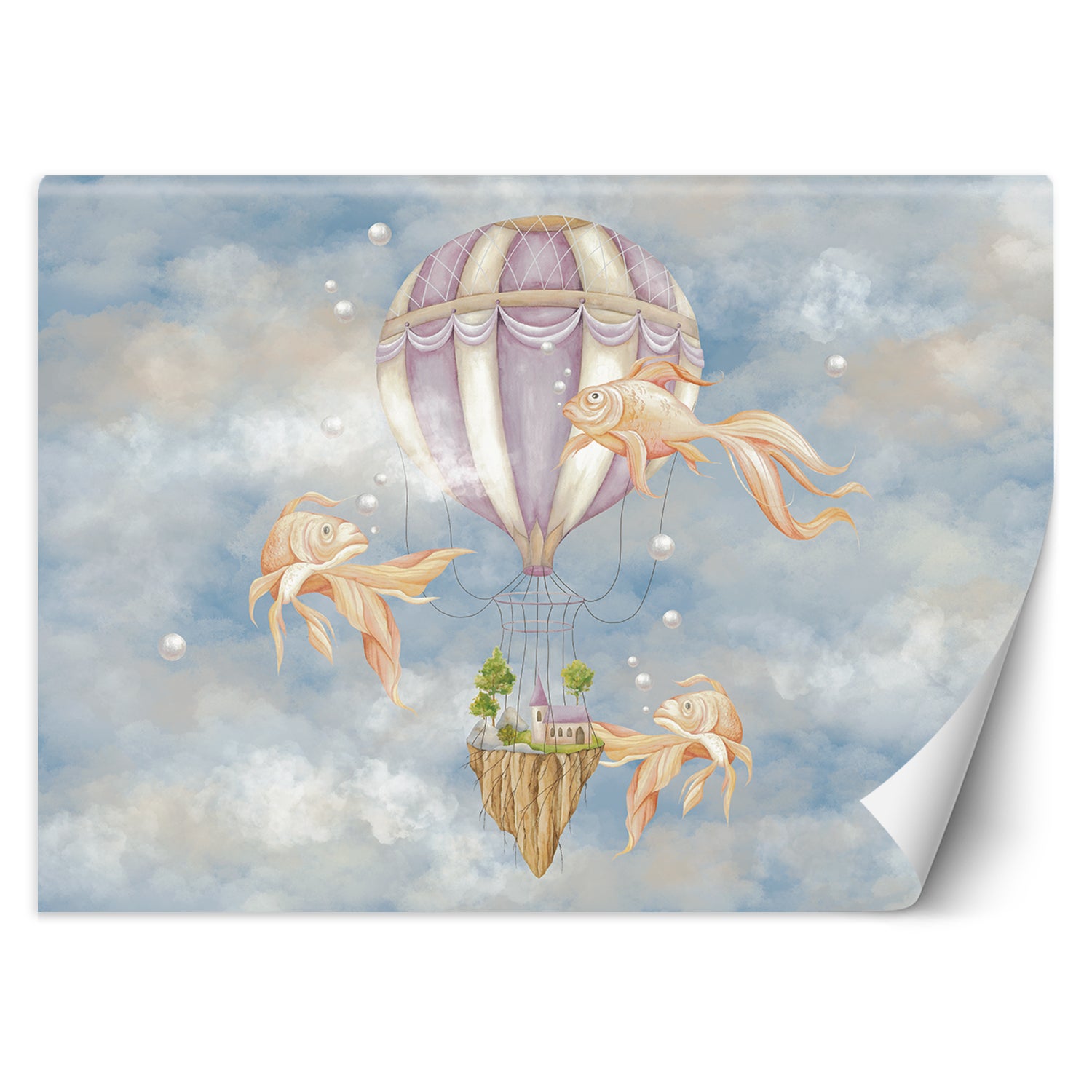 Fototapeta, dla dzieci Balon dom ryby 300x210