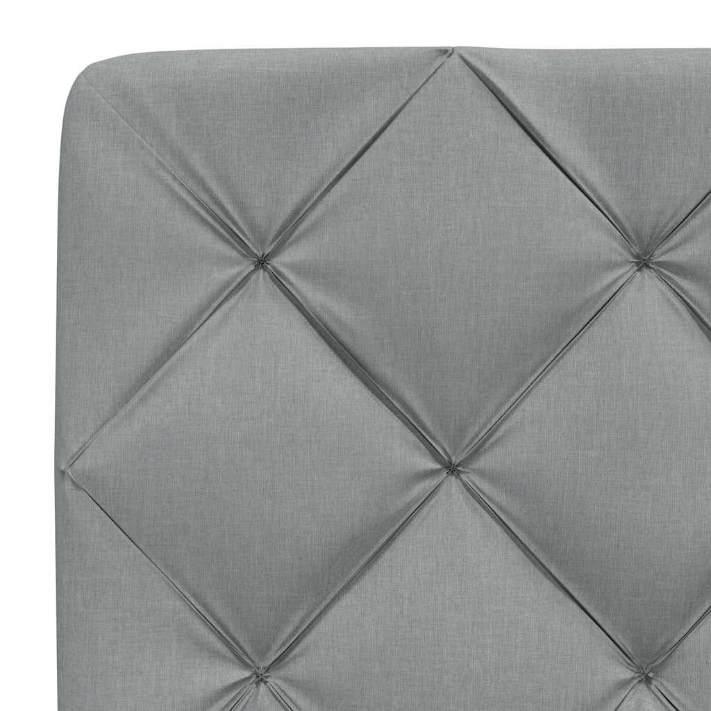 Lit avec matelas gris clair 200x200 cm tissu - 11