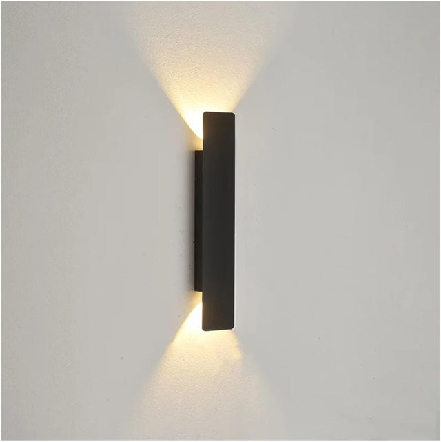Kinkiet, taśma aluminiowa, ciepłe światło, oświetlenie sypialni (czarny, 10 cm - 1 sztuka - 18 W)