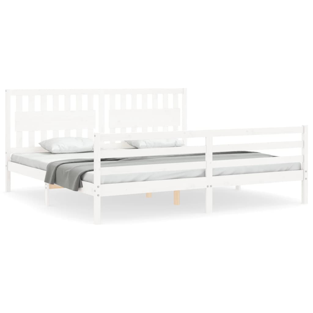 Łóżko Drewniane Rama Łóżka Sofa Biała Do Sypialni Pokoju 200x200 cm