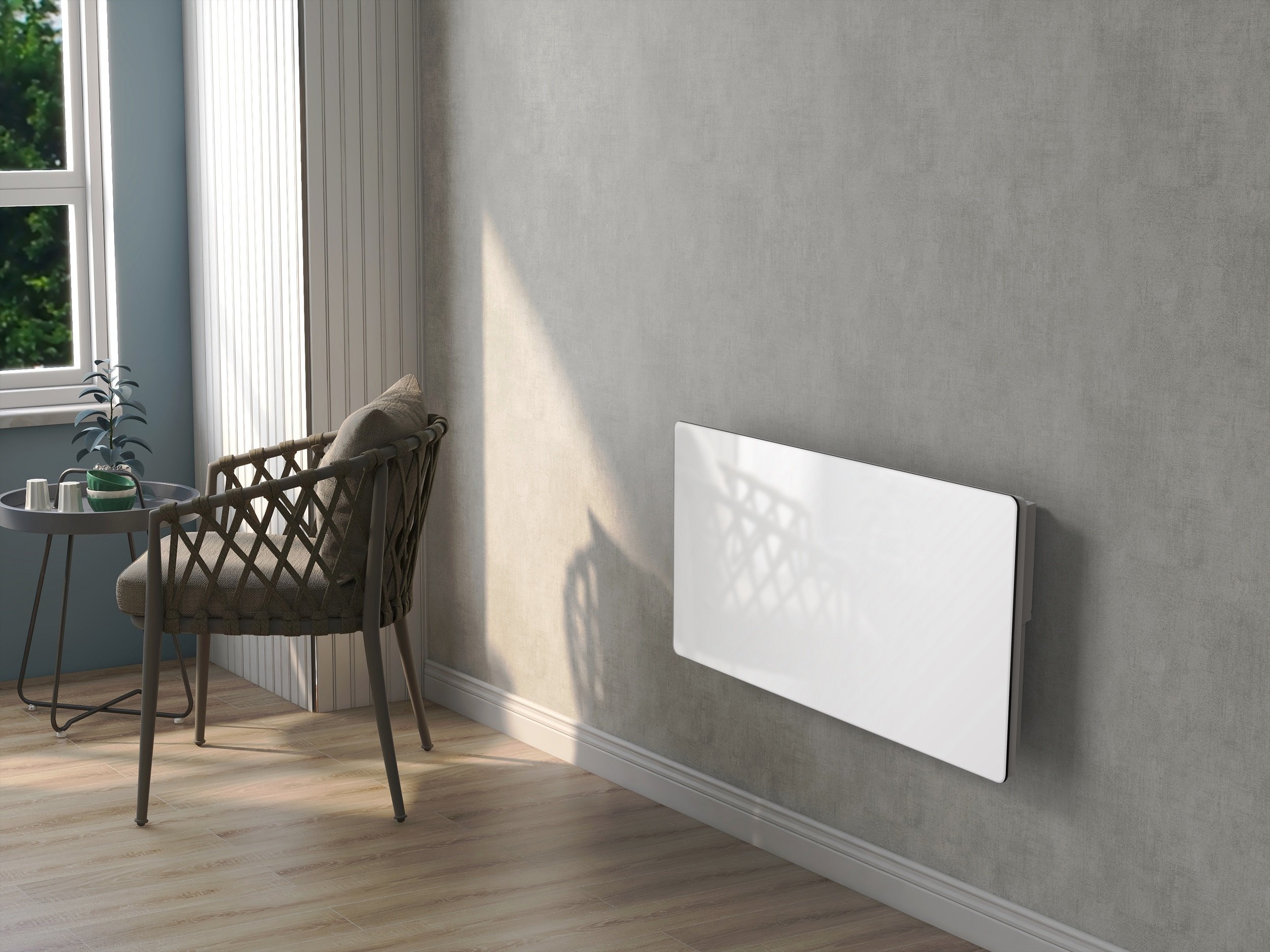 Radiateur électrique verre céramique GLASS Blanc Céramique 2000W - 2