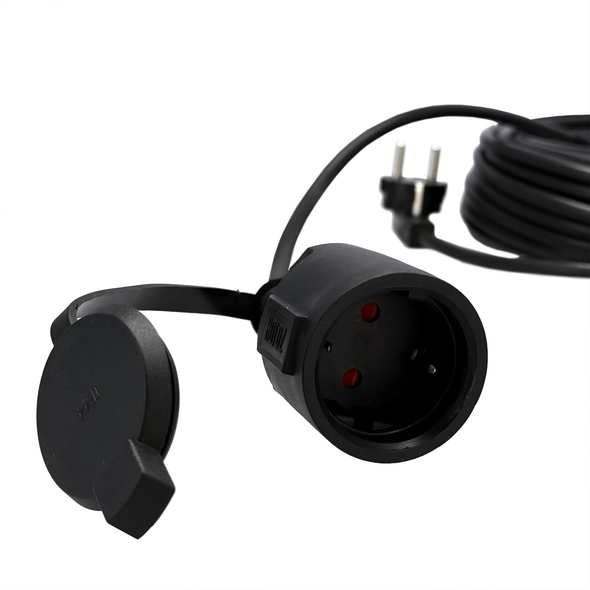 Rallonge électrique en caoutchouc noire Schuko 15 m (3x1,5 mm²) IP44 HOROZ ELECTRIC - 5