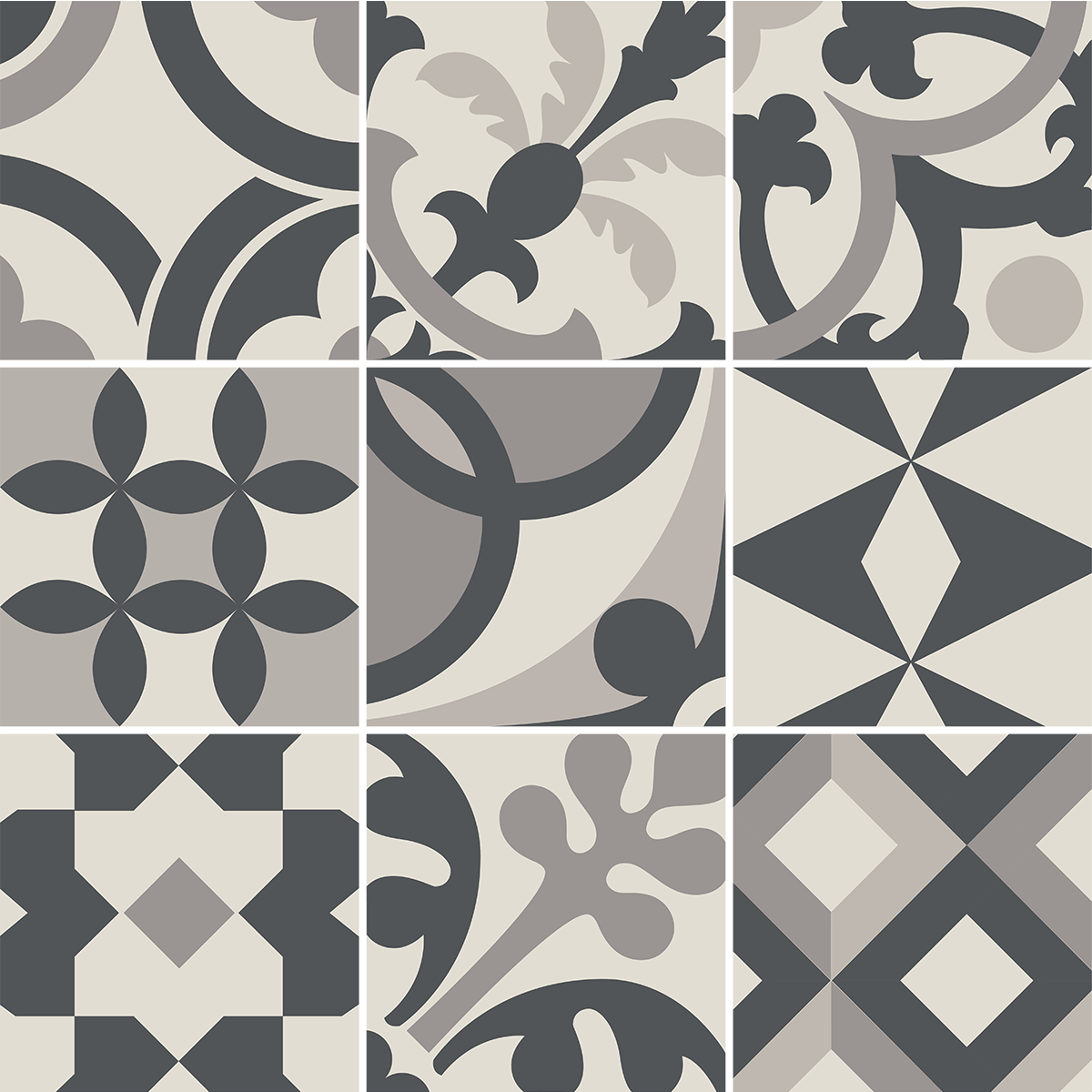 9 adesivi piastrelle di cemento azulejos irbori - Sticker adesivo - adesivi murali - 9stickers10x10cm - 2