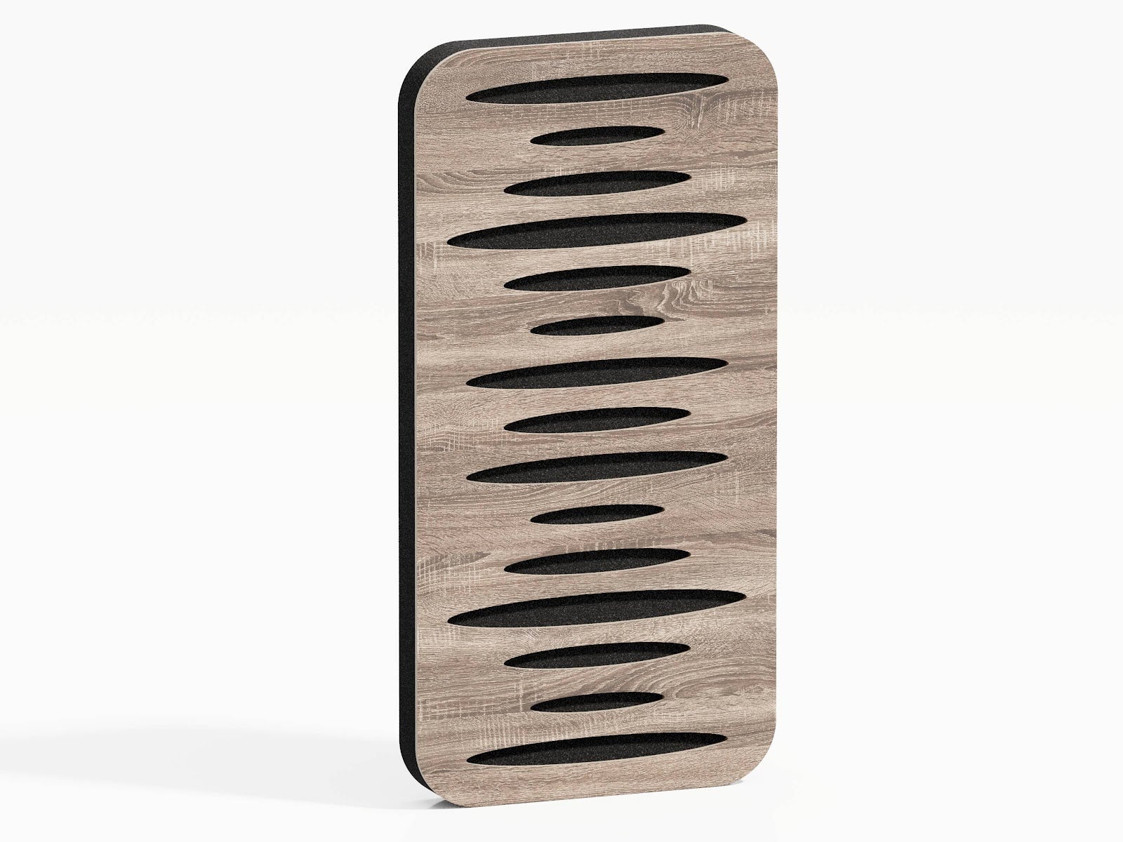 Lot de 4 Panneaux acoustiques COLUMBIA-18 étroits insonorisants 23x46x3 cm - 0,42 m² surf.totale -MDF perforé laminé et mousse acoustique -Sonoma - 2