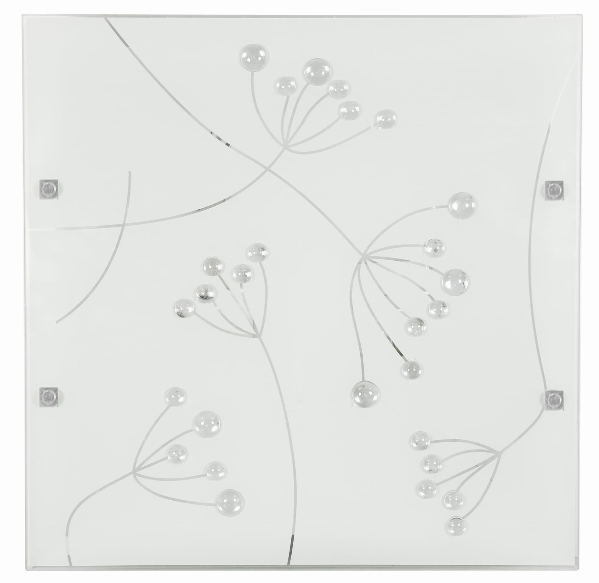 Plafon Arty kwadratowy biały 2xE27x20W wym: 9 x 40 cm IP20 szkło Candellux