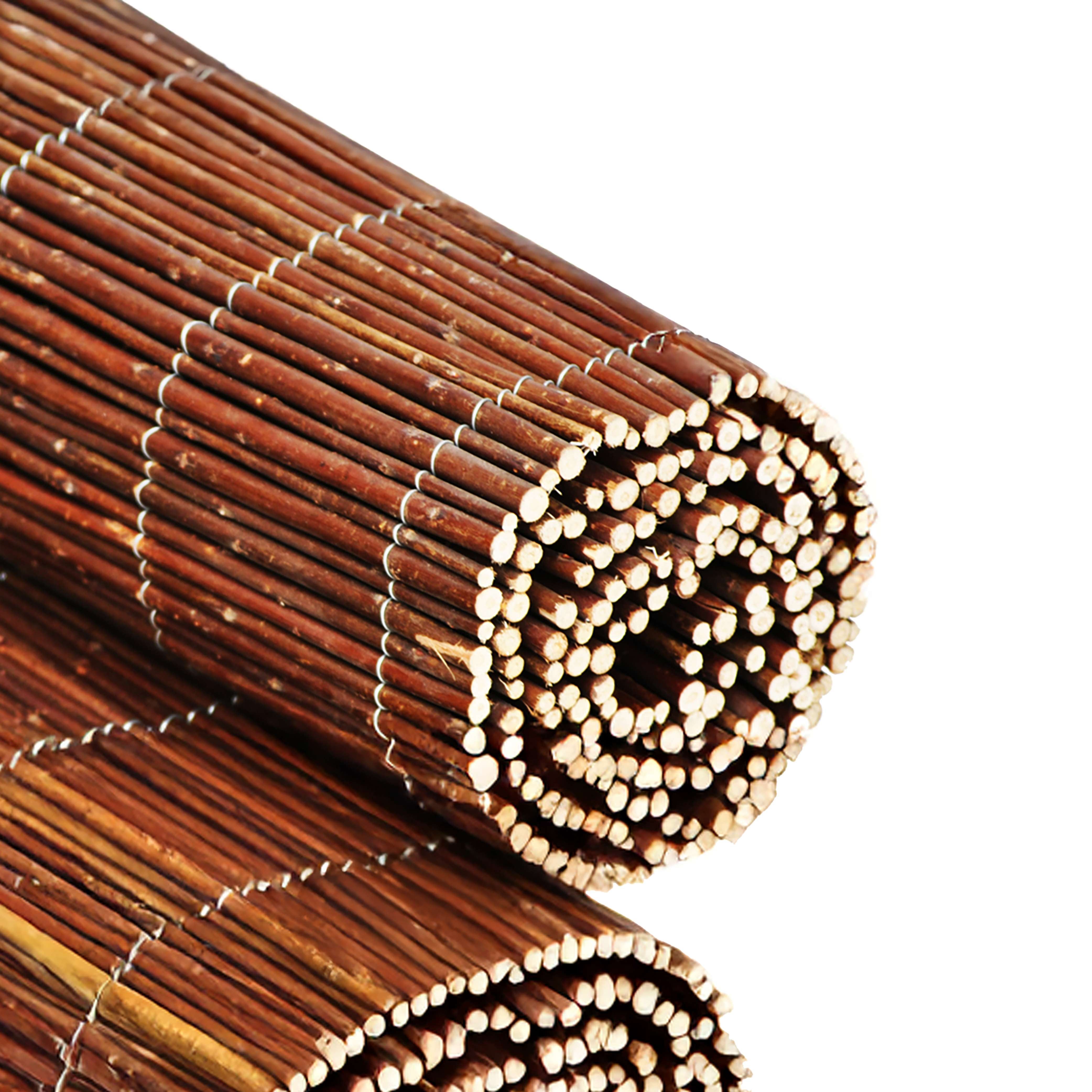 BOGATECO Clôture d'intimité en osier en bois 180 cm de haut et 500 cm de long | Parfait pour le jardin, le balcon et la terrasse | Fabriqué en Europe - 4