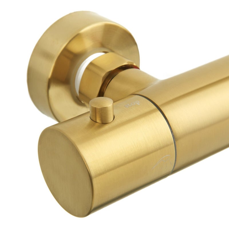 Swiss Aqua Technologies SAT DARK Colonna doccia con miscelatore termostatico, oro spazzolato (SATDASSTKBZ) - 5