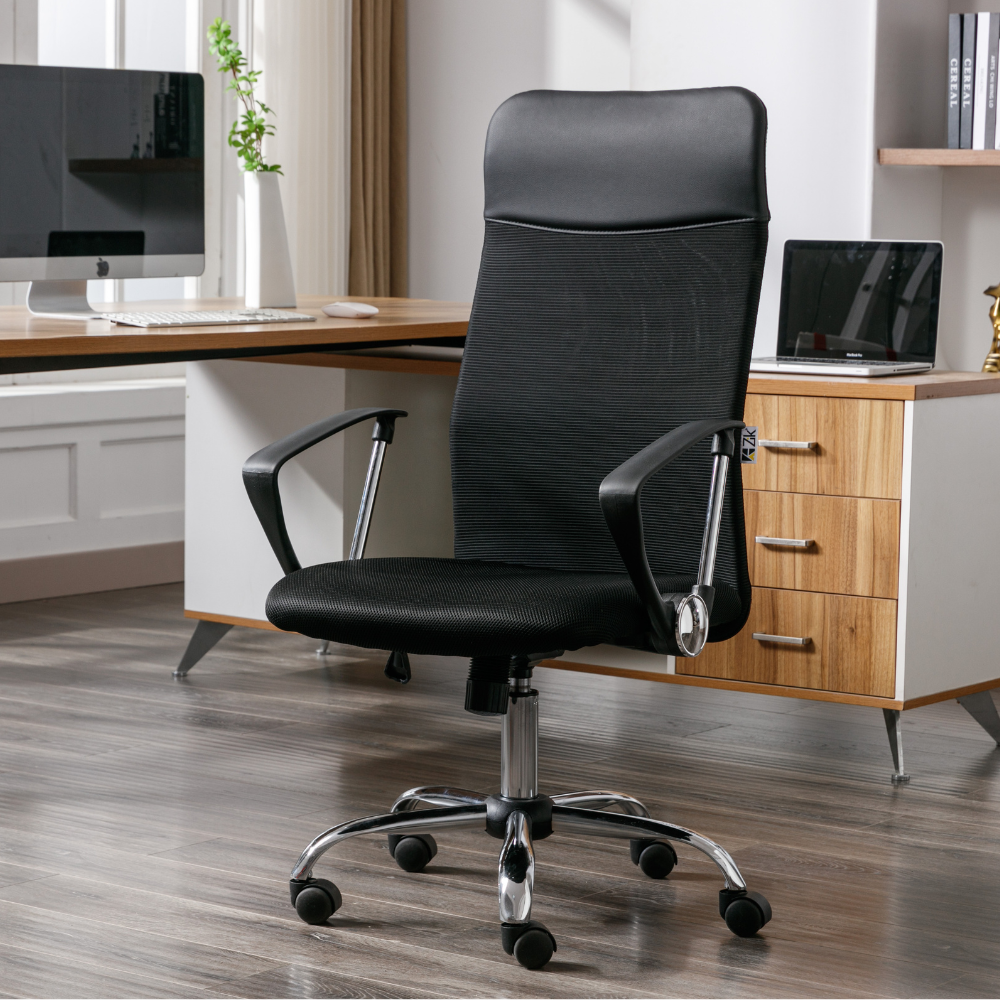 Sedia da Ufficio Girevole Ergonomica con Braccioli, Direzionale, Nero - ZIK - 9