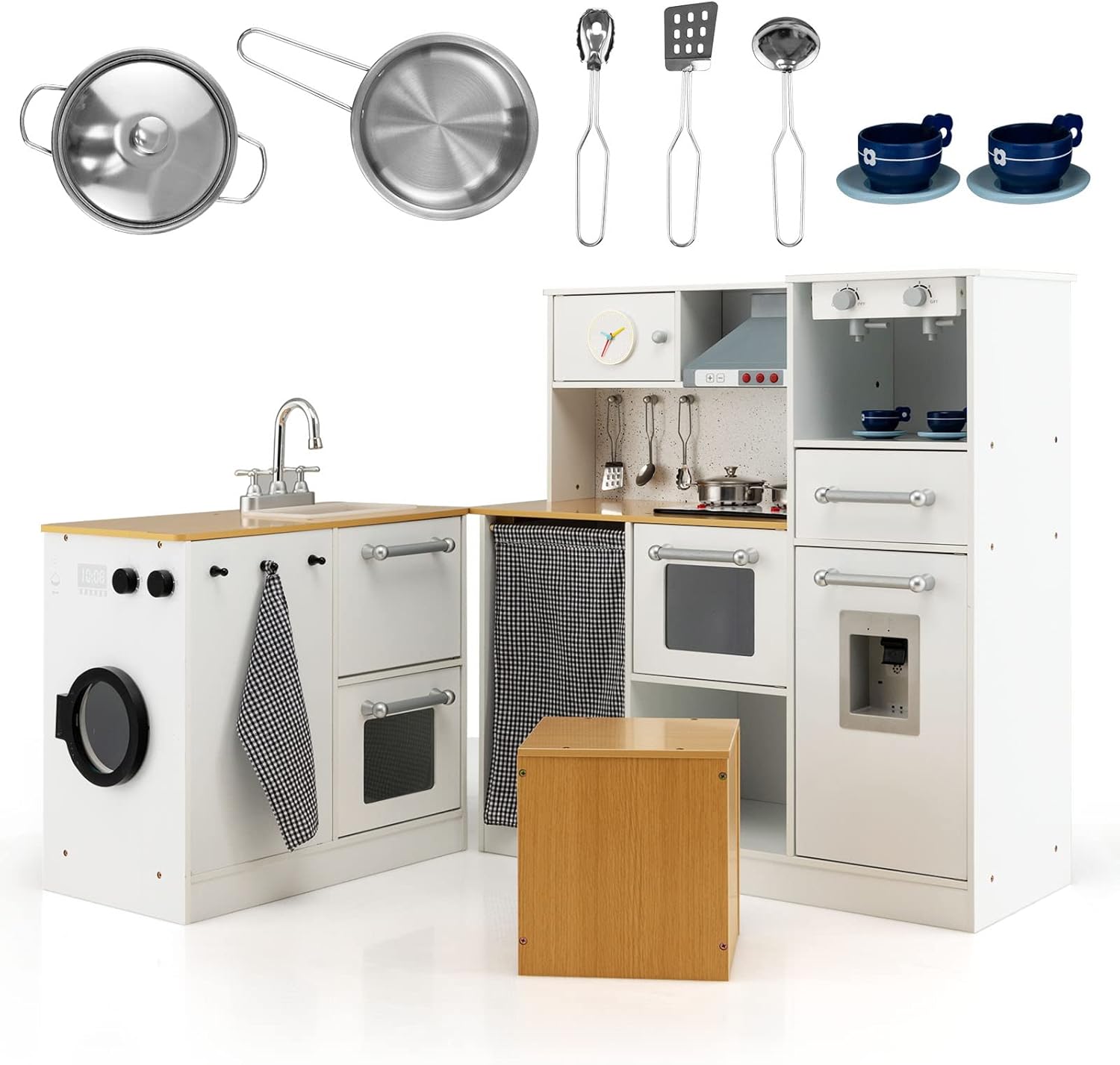 Mamabrum Cuisine enfant en bois - Naturel - Cuisine, ménage et repassage - Rue du Commerce - inactif Mamabrum Cuisine enfant en bois - Naturel - Cuisine, ménage et repassage - Rue du Commerce - inactif