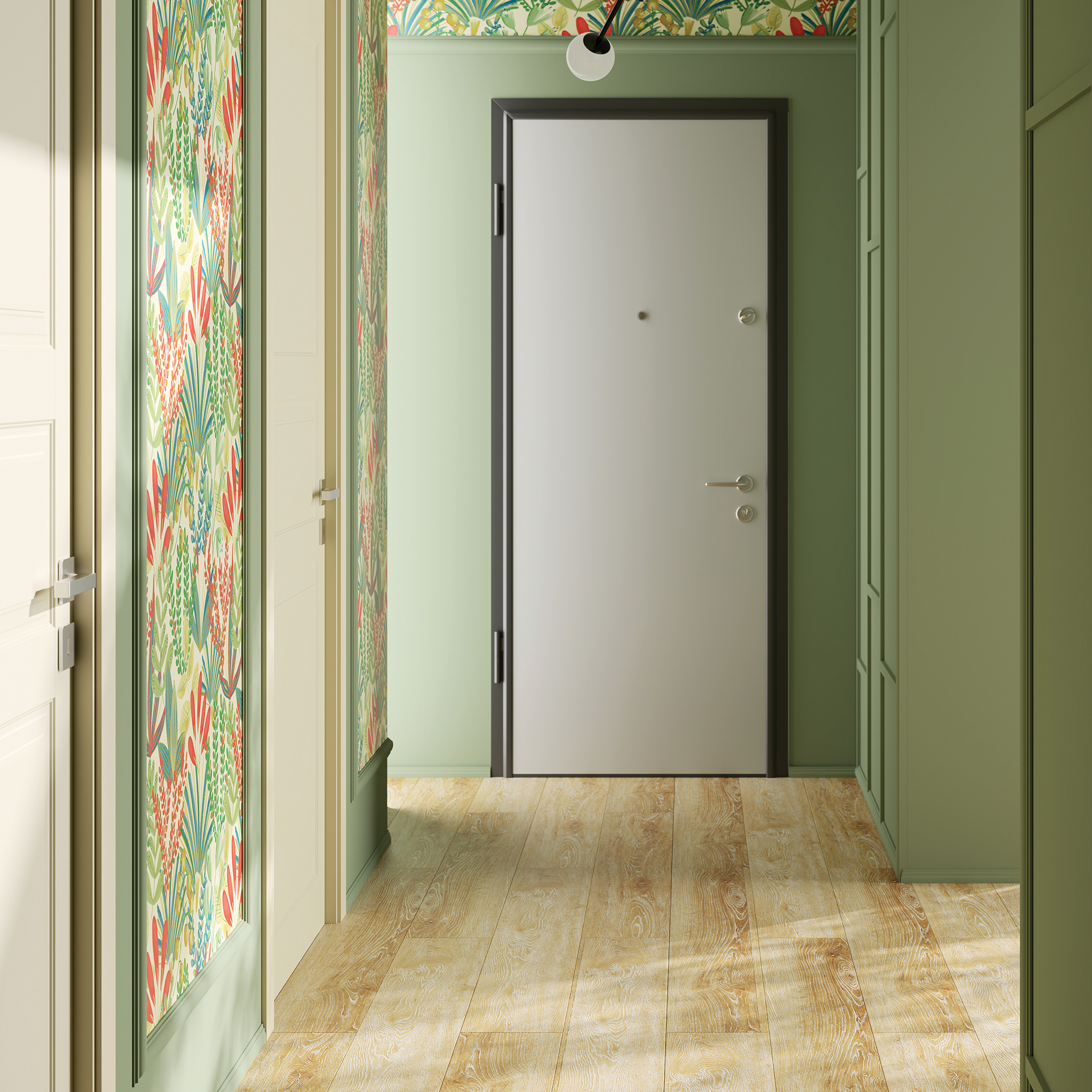 ARTENS - Échantillon de lame PVC - 28 x 15 cm - Sol PVC à clipser WHARTON2 avec sous-couche intégrée - INTENSO EXTREM - Effet bois beige naturel - - 6