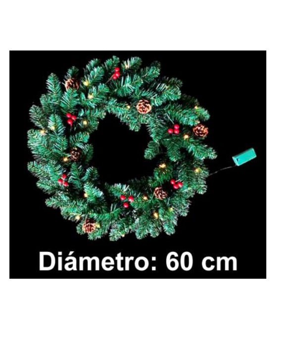 Ghirlanda natalizia a led decorata - 6