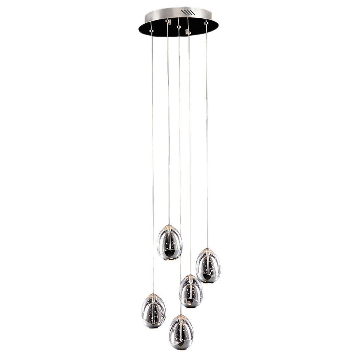 Italux Neutron - Suspension LED Moderne Chrome, Blanc Chaud 3000K 320lm