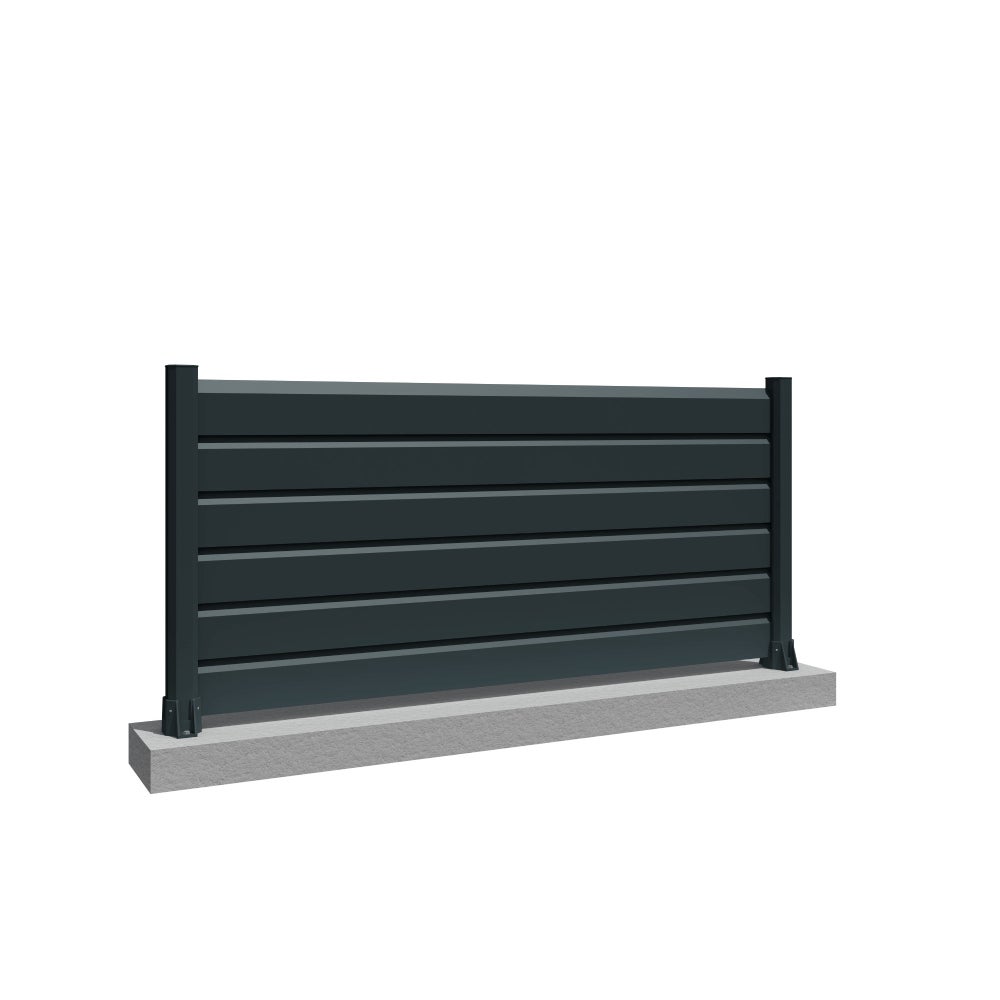 Clôture brise-vue 7 lames L 1911 x H 1022 mm (Gris anthracite RAL 7016) - 2