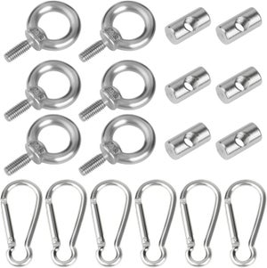 Auvent Camping TNSLAND Butée Pour Rail De Passepoil De 6 Mm En Acier Inoxydable Avec 6 Mousquetons De Couleurs Différentes Pour Caravane, Camping -car, Camping-car, Bateau Auvent Camping Car