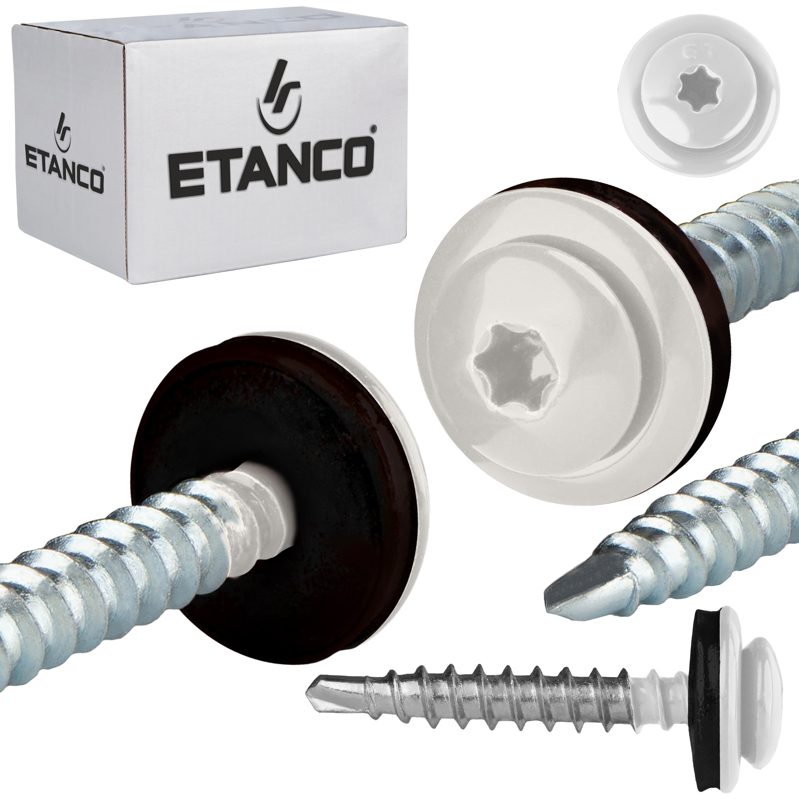 Wkręty farmerskie Etanco GTFP Panhead Lakierowane RAL 9010 4,8x35 mm 250szt