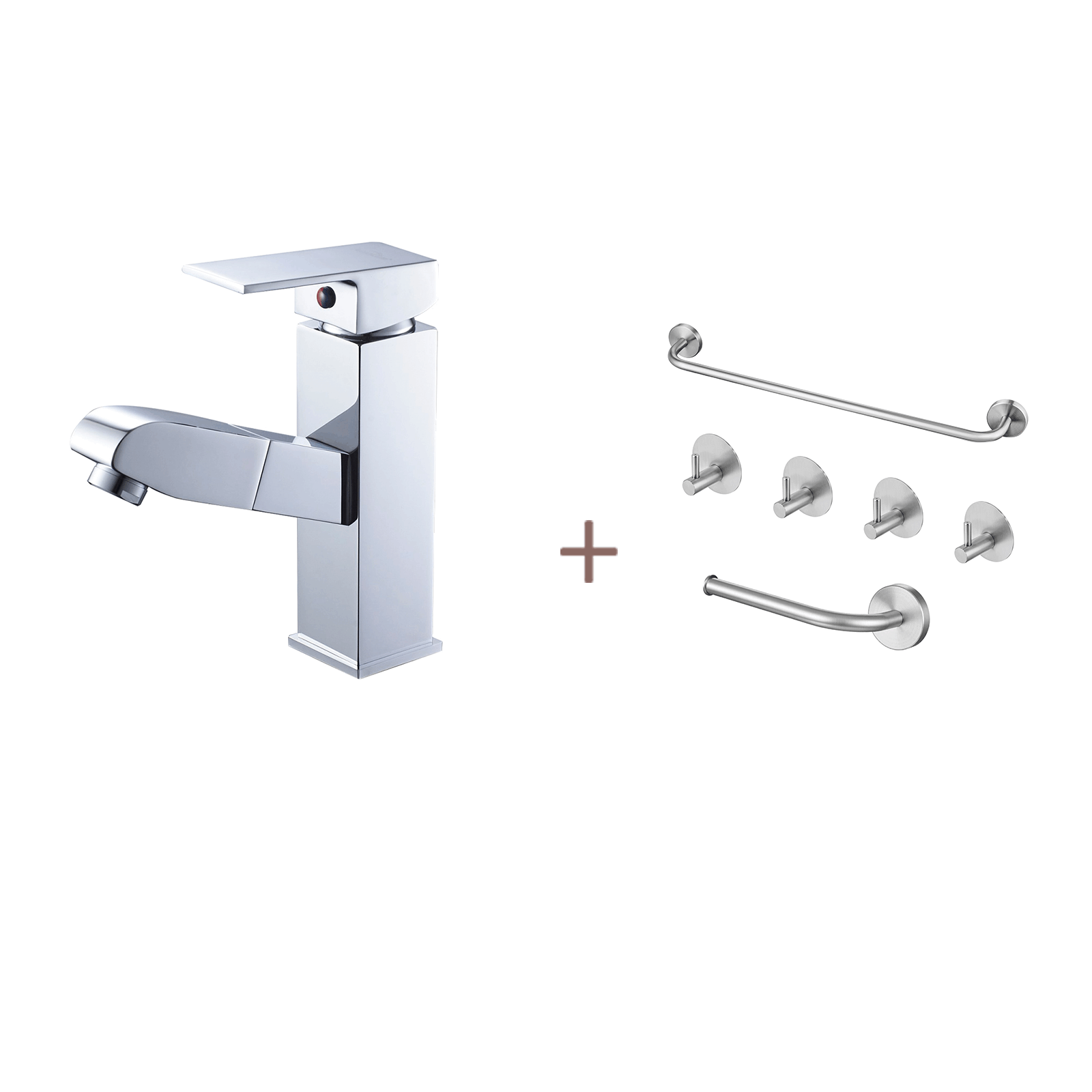 Rubinetto Per Bagno Moderno Con Cascata, Rubinetto Per Lavabo Dal Design Elegante Acqua Calda E Fredda Disponibili Rubinetti Cromati 96525652