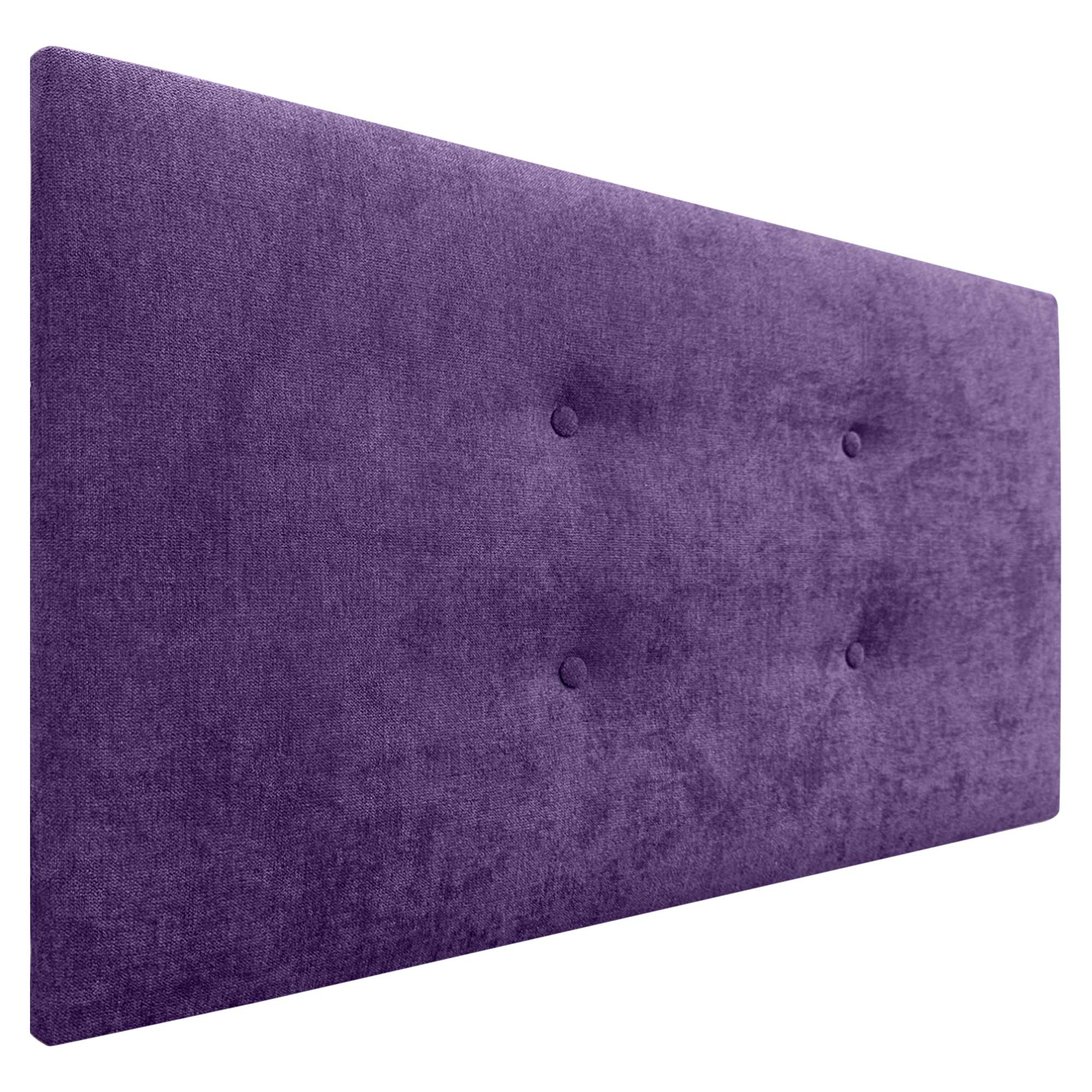 Dhome cabecero de tela aqualine pro con 2 hileras de botones cabezal tapizado cama lujo (lila, 110cm)