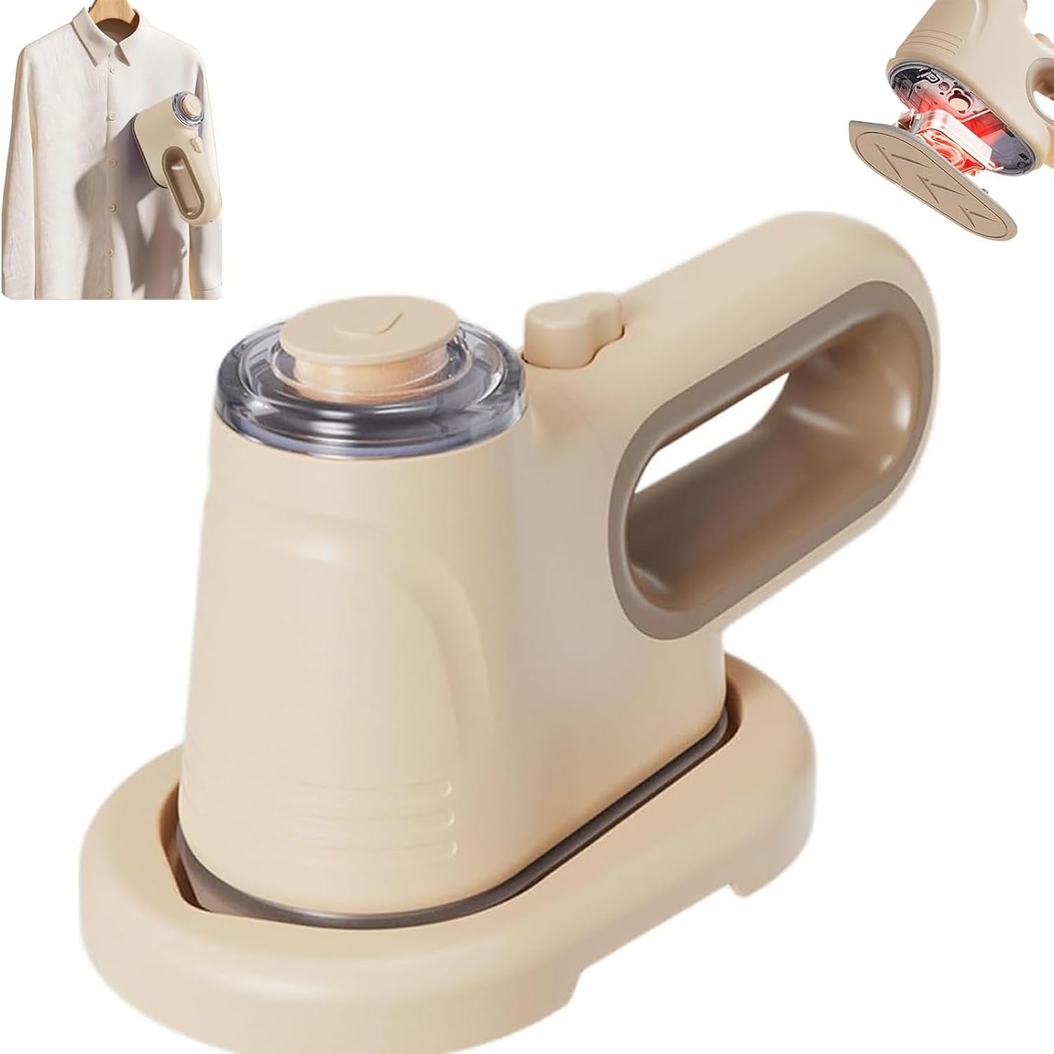 Défroisseur Vapeur Portable Mini Sans Fil - Voyage Et Maison - Chauffage 15s - Vert