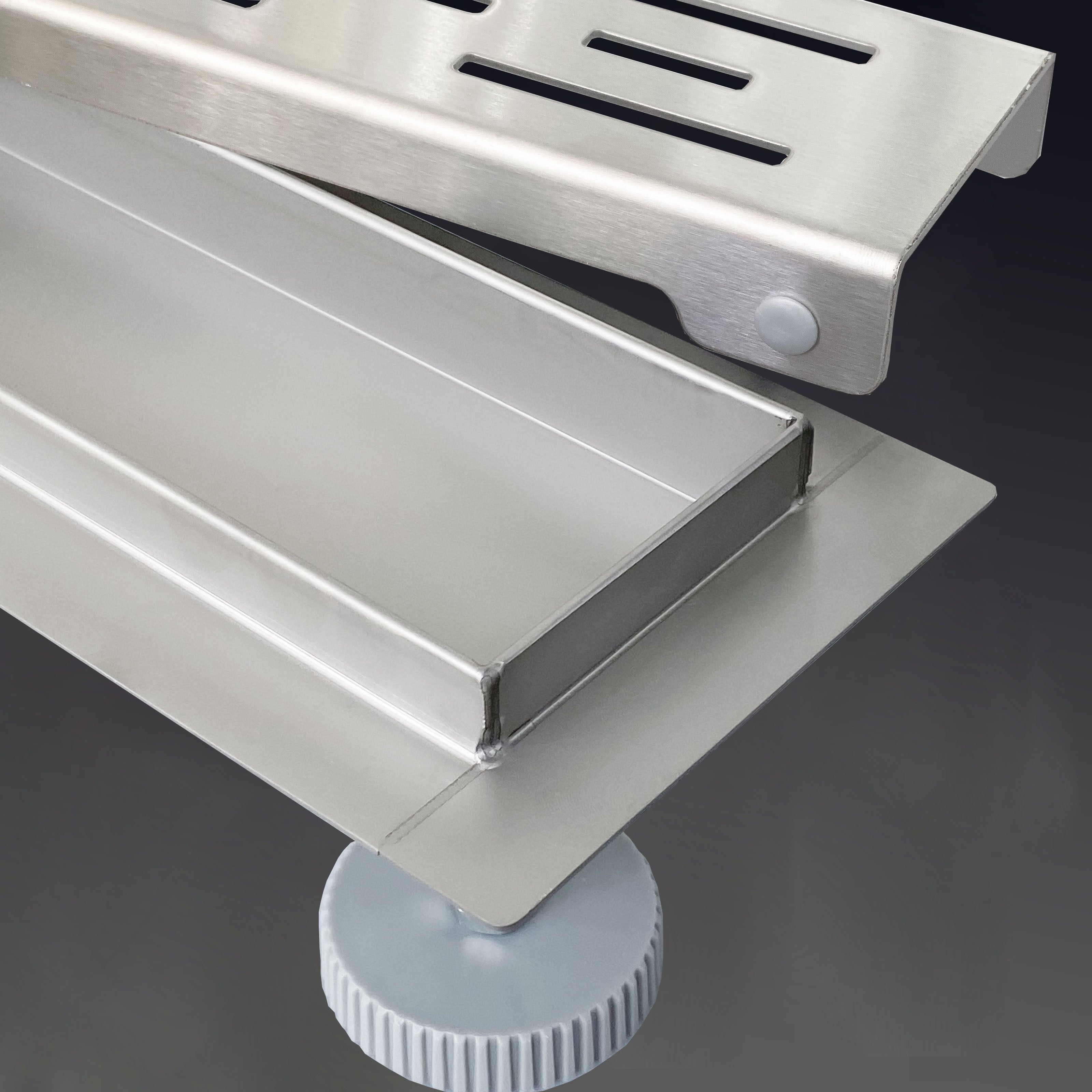 OCEAN caniveau de douche en acier inoxydable italien,réglable en hauteur avec désodorisant Style 80 cm - 3