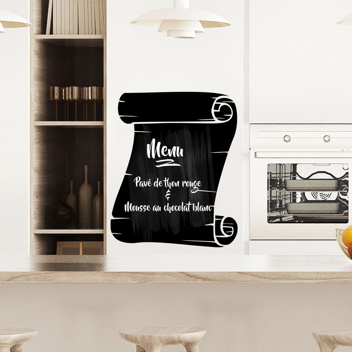 Adesivo ardesia Lettera disegno - Sticker adesivo - adesivi murali - 65x55cm - 4