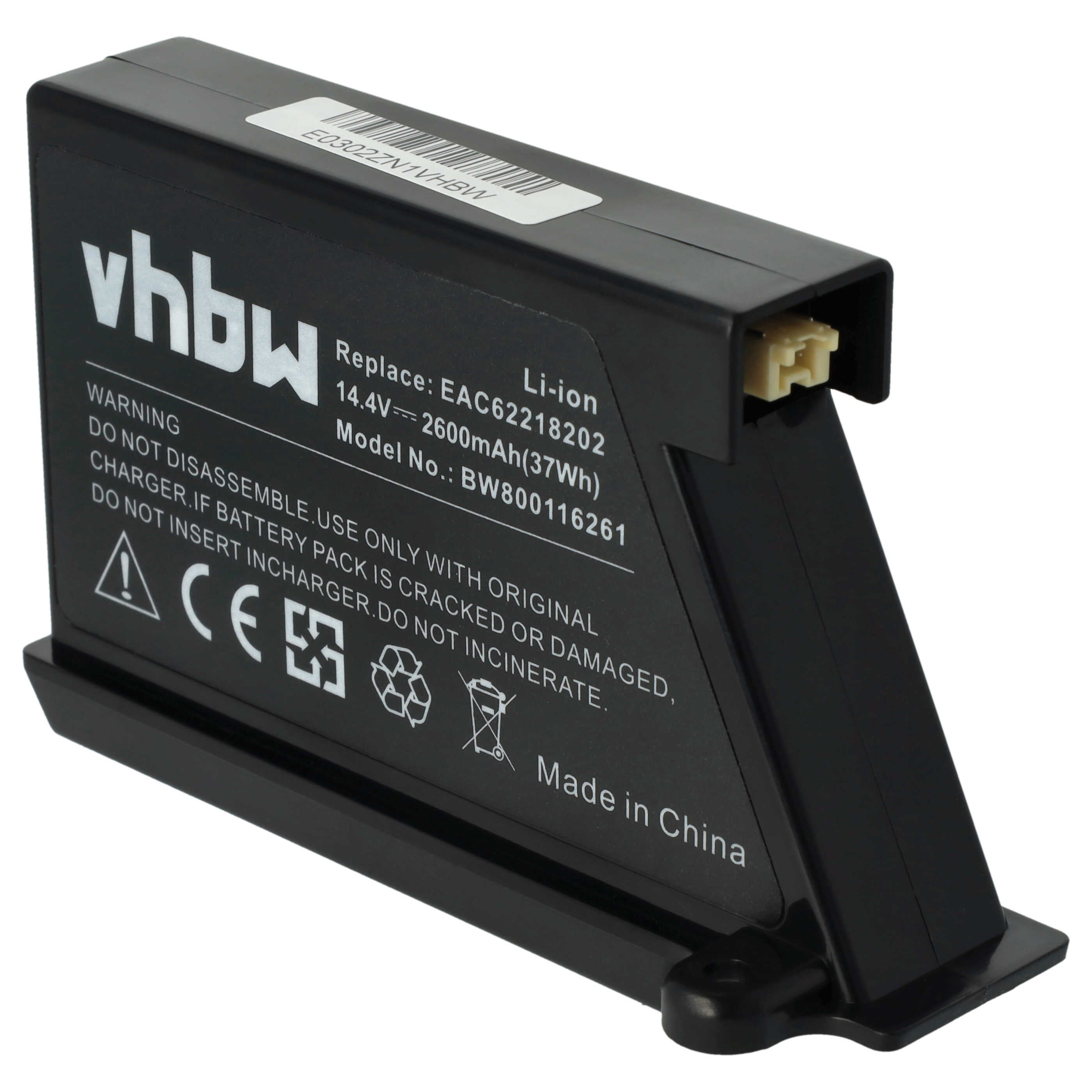 vhbw Batterie compatible avec LG HOM-BOT VR5001HS, VR5901KL, VR5902KL, VR5902LV robot électroménager (2600mAh, 14,4V, Li-ion) - 2