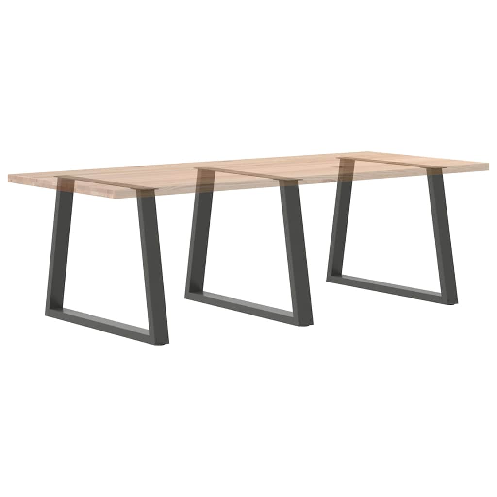 Maison Exclusive - Pieds de table à manger en forme de V 3 pièces Anthracite 90 x (72-73,3) cm Acier - 8