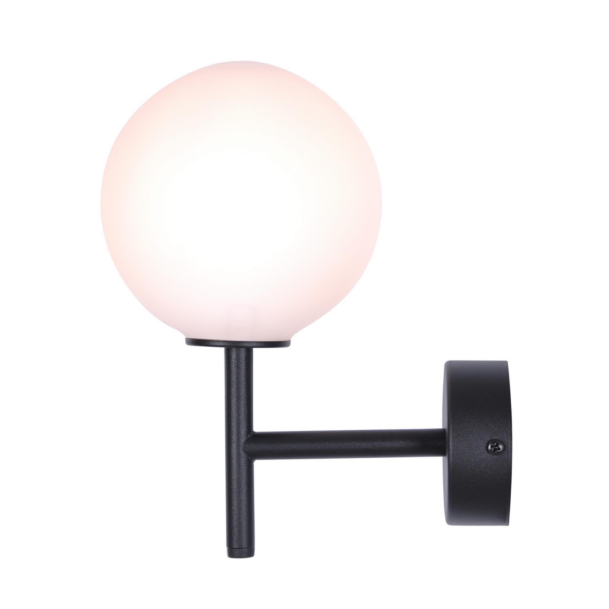 Kinkiet ścienny Faro czarno-biały 1xE14x40W wym: 25 x 20 x 14 cm szkło IP20 Kaja