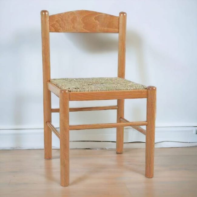 MOBILI 2G Set sedie arte povera legno tinta miele seduta