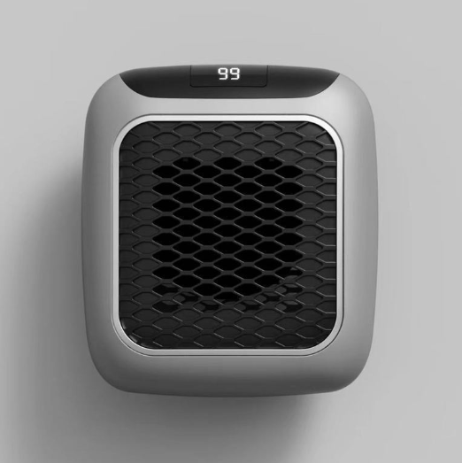 Power Heater – Chauffage Électrique Mural 800W avec Technologie Thermo-Céramique | Minuterie 12h, Thermostat Numérique, Silencieux et Sûr,gris