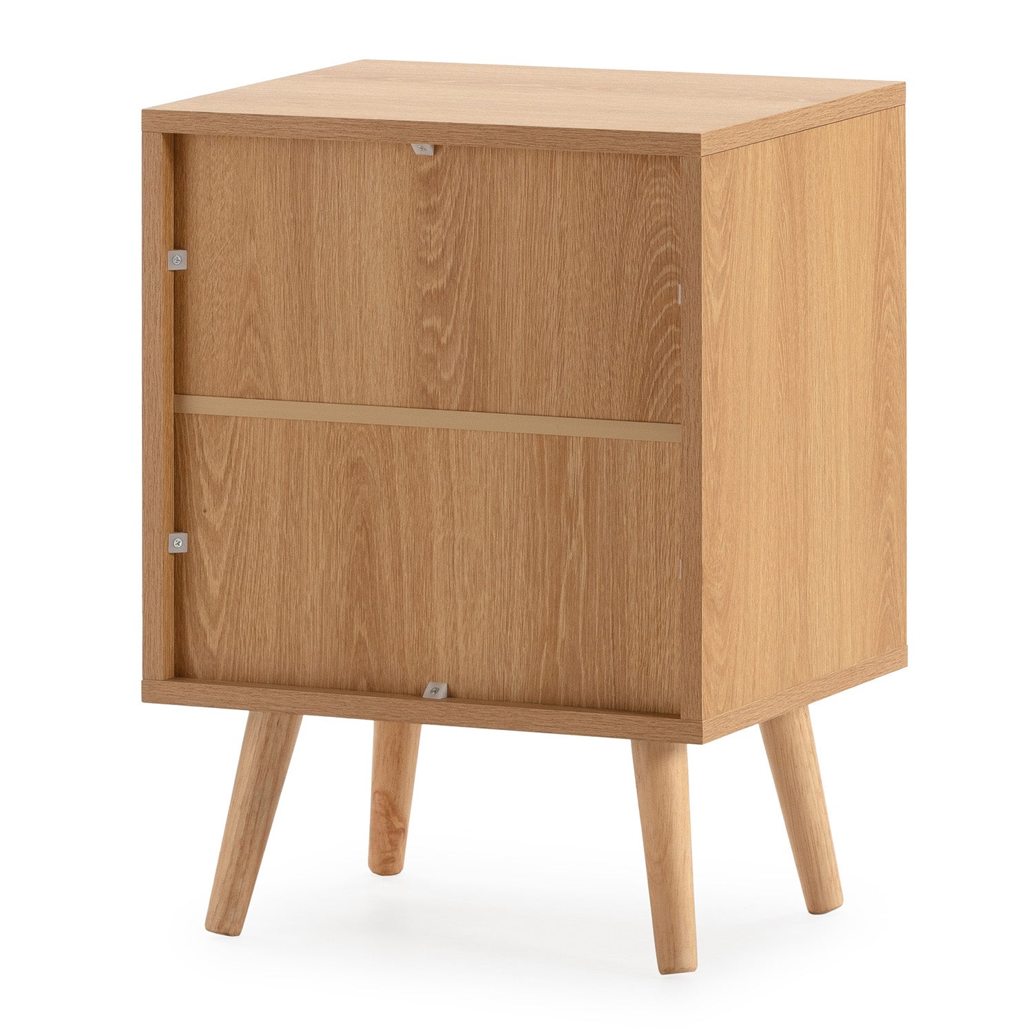 Mesita de noche Telmo 2 cajones color Roble - 6