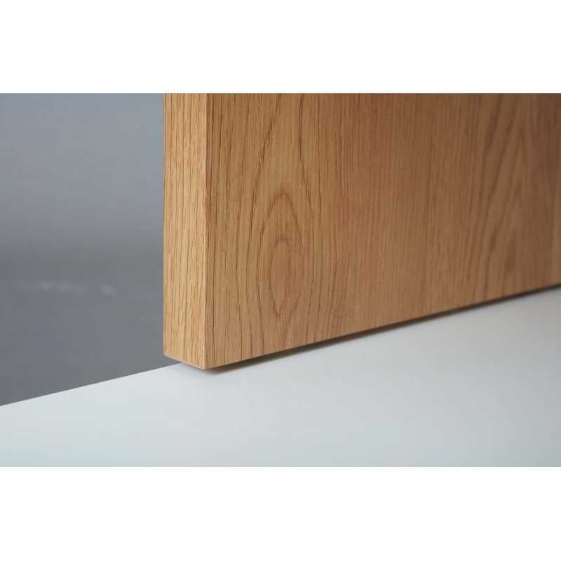Table basse Inter Link en MDF avec plateau coulissant couleur chêne avec roulettes - 5