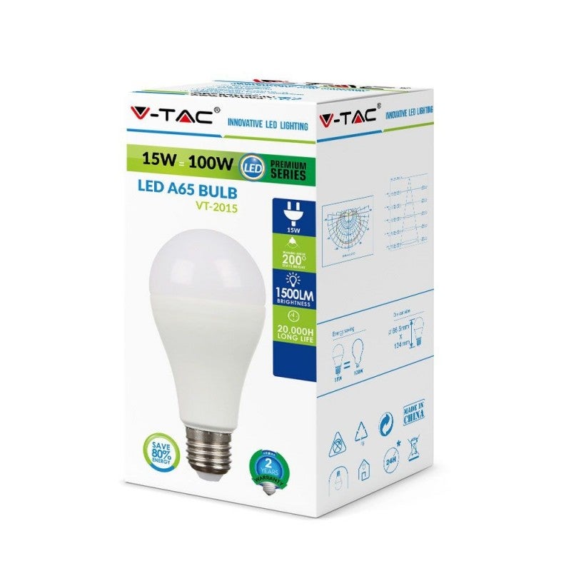 Lampadina LED 15W A65 Е27 200'D VT-2015 - 2700K - 11