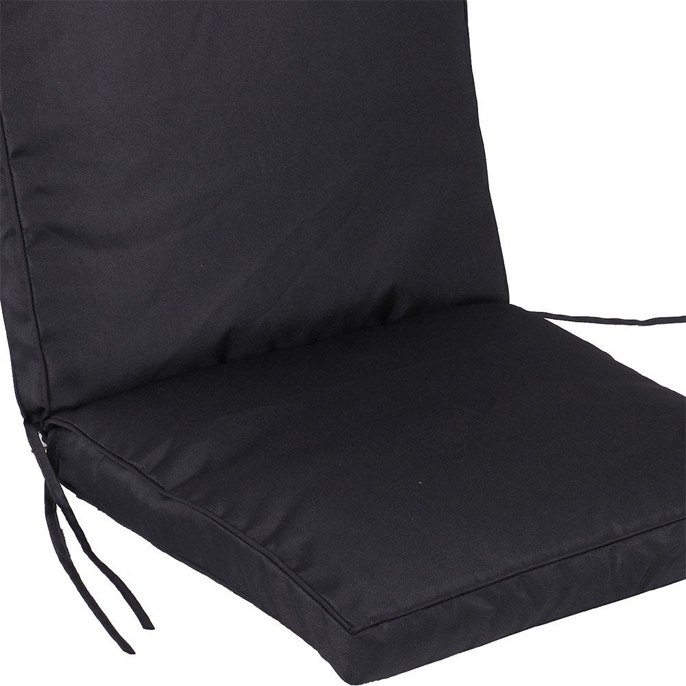 Coussin de fauteuil 90x42 cm noir - 2