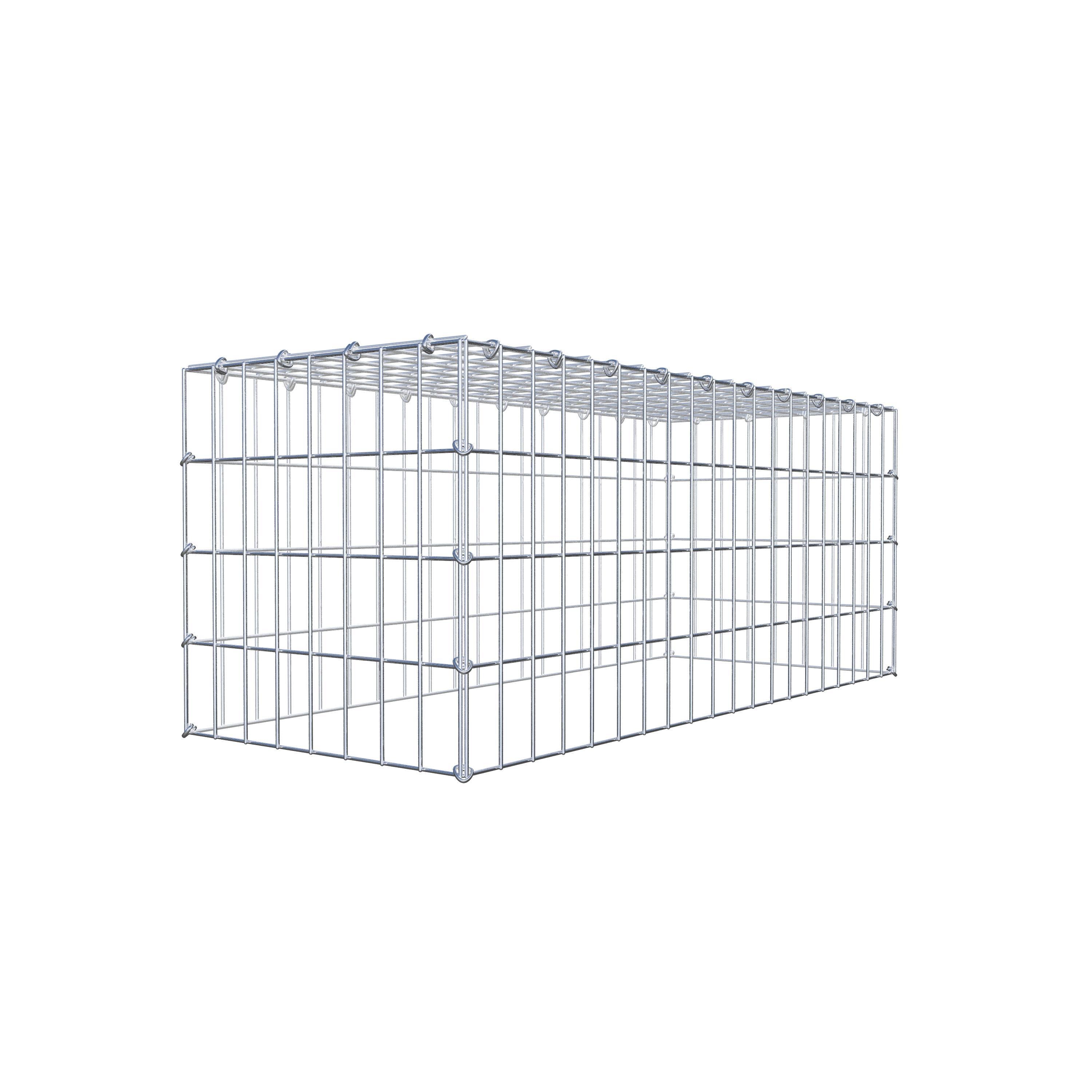 Gavión para apilar en acero galvanizado 100x40x40cm (LxAxP), malla 5 x 10cm, Anillo en C, sin rejilla inferior - 6