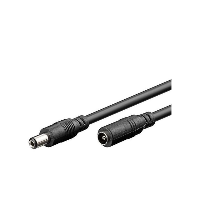 GOOBAY Cavo Prolunga di Alimentazione DC 2.1 mm 3m Nero Nero 3 m