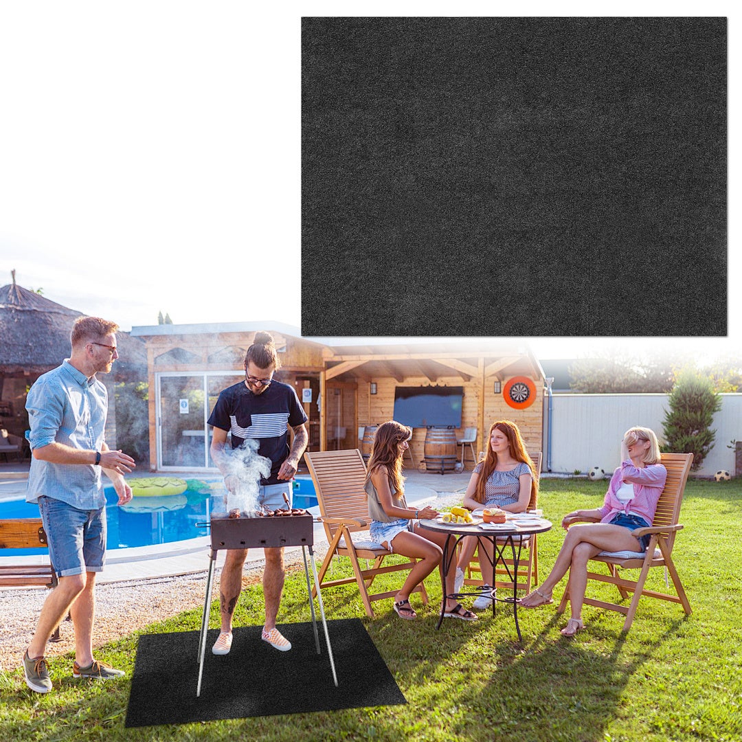 Mata pod grill 90x120 cm, antypoślizgowa podkładka, ochrona przed tłuszczem i zabrudzeniami, idealna do grilla, tarasu lub kempingu