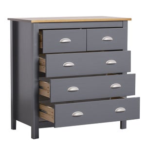BISLEY Note Rolling Container with Handle Strip, 3 Universal Drawers, Metal, 634 Anthracite Grey, 77.5 x 42 x 49.5 cm | Leroy Merlin